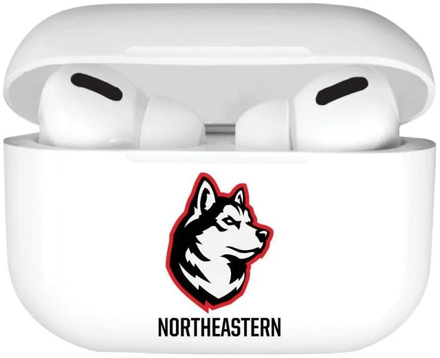 Alt view image 2 of 5 - AirPods Case, Northeastern University AirPods/White (TPU)