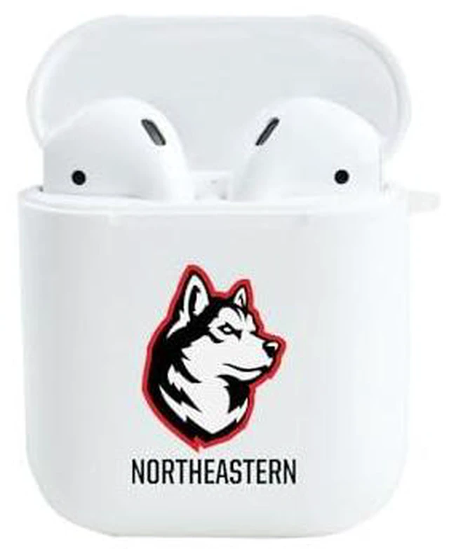 Alt view image 5 of 5 - AirPods Case, Northeastern University AirPods/White (TPU)