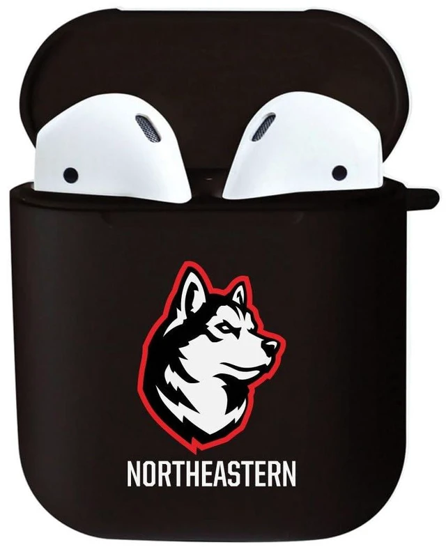 Alt view image 4 of 5 - AirPods Case, Northeastern University AirPods/White (TPU)