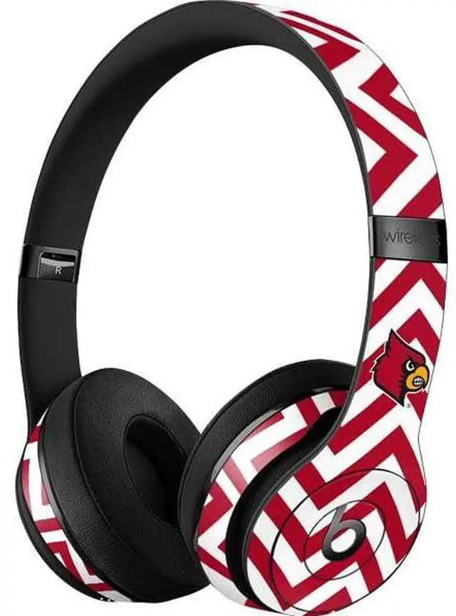 Alt view image 3 of 3 - Decal Audio Skin Compatible with Beats Solo 3 Wireless - Officially Licensed University of Louisville Chevron Design