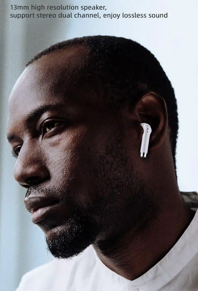 Alt view image 4 of 7 - TWS Wireless Bluetooth 5.0 Earbuds with Charging Case for Samsung Galaxy A20 in-Ear Earphones Headset with Mic and Touch Control - White