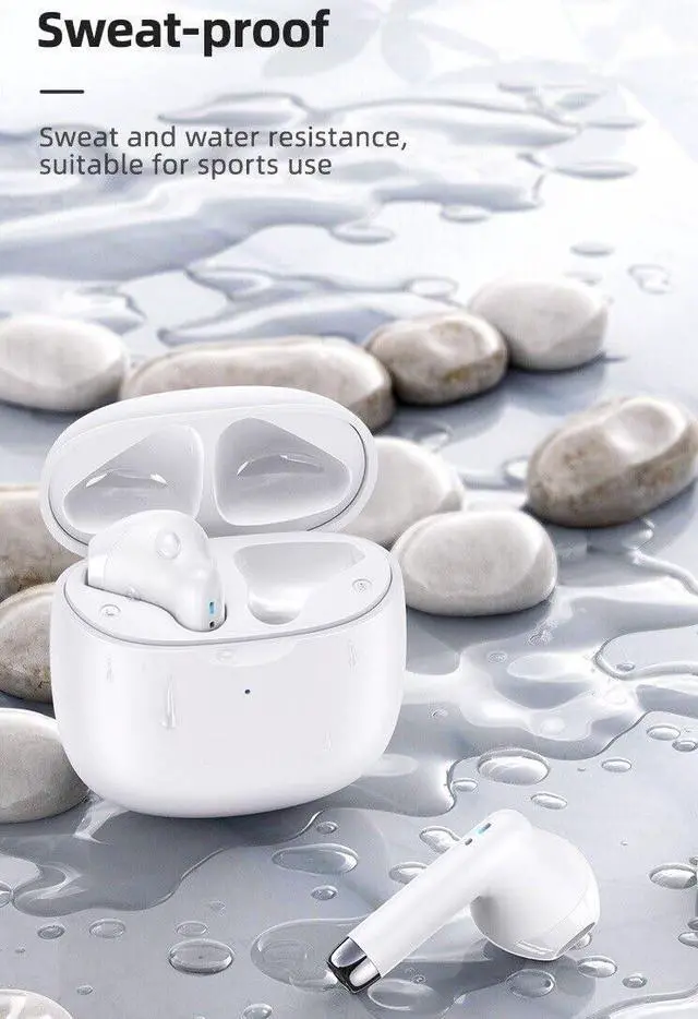 Alt view image 7 of 7 - TWS Wireless Bluetooth 5.0 Earbuds with Charging Case for Samsung Galaxy A20 in-Ear Earphones Headset with Mic and Touch Control - White