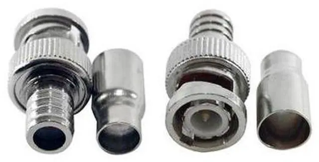 Alt view image 4 of 5 - 10pcs BNC Crimp On RG59 Coax Coaxial Male Connector Adapter Plug Ends CCTV