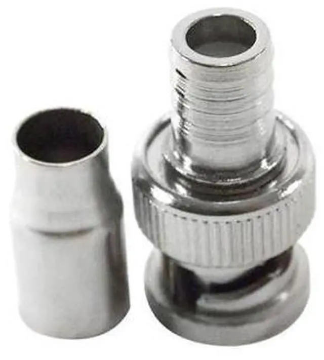 Alt view image 5 of 5 - 10pcs BNC Crimp On RG59 Coax Coaxial Male Connector Adapter Plug Ends CCTV
