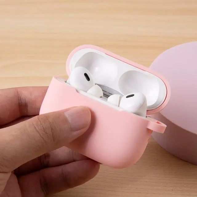Alt view image 2 of 7 - Soft Silicone Multicolor Protective Headphone Cover Accessories Case for AirPods Pro 3 with Keychain for Women Men-Color#3