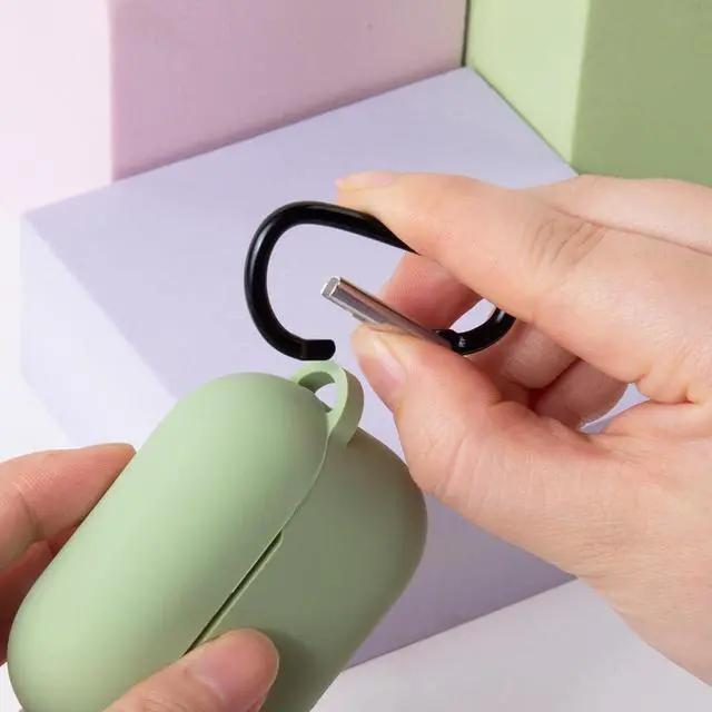 Alt view image 6 of 7 - Soft Silicone Multicolor Protective Headphone Cover Accessories Case for AirPods Pro 3 with Keychain for Women Men-Color#3
