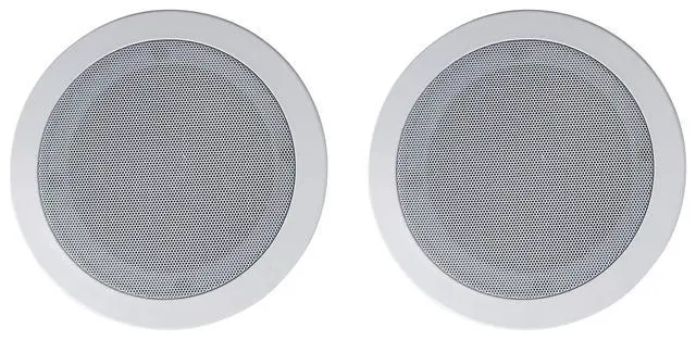 Alt view image 2 of 6 - HC55-16 White 5.25" Ceiling Home Audio Speakers, 16 Ohm, 4-Pack | 300W Peak / 120W RMS, 2-Way, Swivel Tweeter, Polypropylene Cone, Flush Mount Paintable Grills, Spring Loaded Terminals
