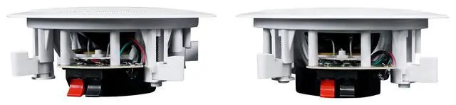 Alt view image 4 of 6 - HC55-16 White 5.25" Ceiling Home Audio Speakers, 16 Ohm, 4-Pack | 300W Peak / 120W RMS, 2-Way, Swivel Tweeter, Polypropylene Cone, Flush Mount Paintable Grills, Spring Loaded Terminals