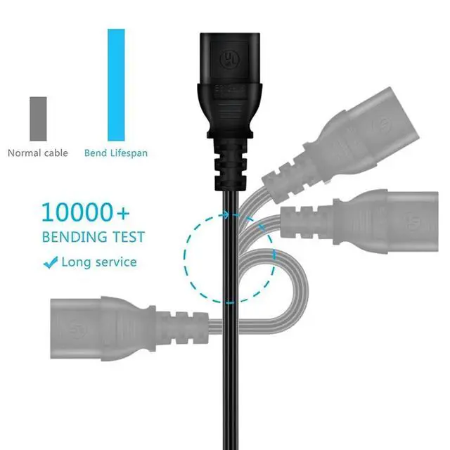 Alt view image 2 of 5 - Replacement UL Listed 6ft AC Power Cord Cable Compatible with Proscan 26LB30QD 42LA45H 55LC55S240V69 PLDED3273A-B