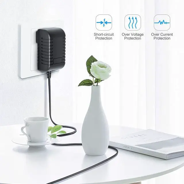 Alt view image 2 of 5 - AC Adapter Compatible with iHome iPL8 iPL8B IPL8BC iPL8BN IPL10 iPL10BC Clock Radio Power