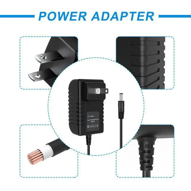 Alt view image 4 of 5 - AC Adapter Compatible with iHome iPL8 iPL8B IPL8BC iPL8BN IPL10 iPL10BC Clock Radio Power