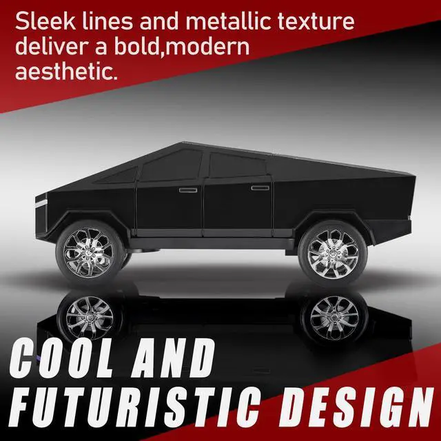 Alt view image 5 of 6 - Portable Car Model Bluetooth Speaker with HD Stereo Sound, TWS Dual Pairing, LED Display, Truck-Style Wireless Speaker for Home, Office, Gaming & Collectible Display (Black)