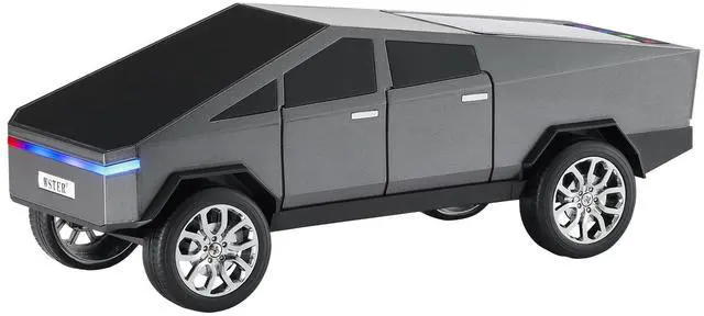Main image of Portable Car Model Bluetooth Speaker with HD Stereo Sound, TWS Dual Pairing, LED Display, Truck-Style Wireless Speaker for Home, Office, Gaming & Collectible Display (Grey)