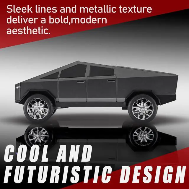 Alt view image 5 of 6 - Portable Car Model Bluetooth Speaker with HD Stereo Sound, TWS Dual Pairing, LED Display, Truck-Style Wireless Speaker for Home, Office, Gaming & Collectible Display (Grey)