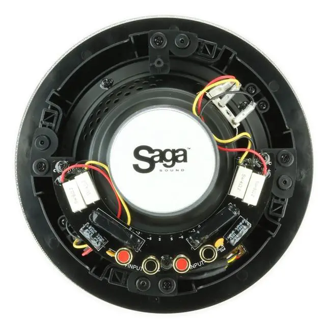 Alt view image 3 of 7 - Saga Elite 6 1/2 2-Way Stereo in-Ceiling Speaker w/Thin Bezel & Magnetic Grille (Each)