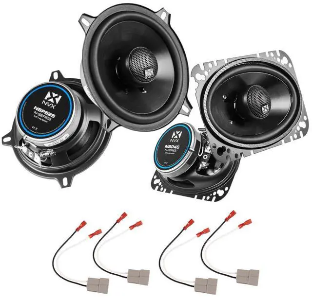 Main image of Complete Speaker Replacement Package for Nissan 240SX 1989-1994 | Complete 4x6" and 5.25" Speaker Upgrade Kit with factory-style harnesses