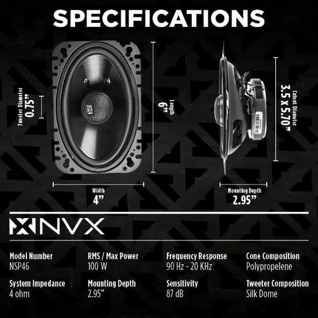 Alt view image 5 of 7 - Complete Speaker Replacement Package for Nissan 240SX 1989-1994 | Complete 4x6" and 5.25" Speaker Upgrade Kit with factory-style harnesses