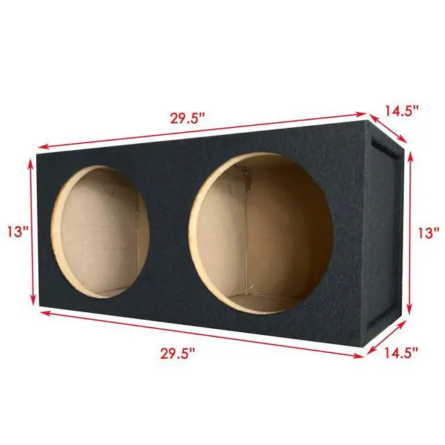 Alt view image 2 of 7 - 1x CA-12DS Pro Dual Seal 12-Inch Subwoofer Enclosure Car Vehicle Audio Speaker Box All Medium-Density Fiberboard Vented Enclosure Carpet Texture Terminal
