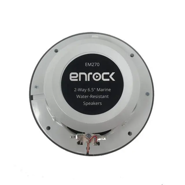 Alt view image 3 of 6 - EnrockMarine EM270W 6.5-Inch 2-Way 180-Watt Marine Loudspeakers (Pair, White)