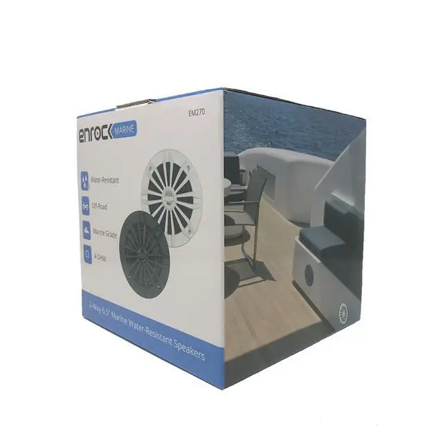 Alt view image 5 of 6 - EnrockMarine EM270W 6.5-Inch 2-Way 180-Watt Marine Loudspeakers (Pair, White)