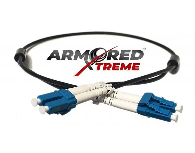 Alt view image 5 of 6 - FiberCablesDirect LC LC OS2 Armored Xtreme Fiber Optic Patch Cable Crush-Resistant Corning Glass | 20.0m (65.6ft) | Built for Industrial Installs, Warehouses, Outdoor Conduit