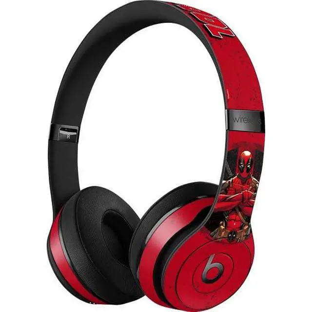 Alt view image 3 of 3 - Decal Audio Skin Compatible with Beats Solo 3 Wireless - Officially Licensed Marvel Deadpool Wade Wilson Design