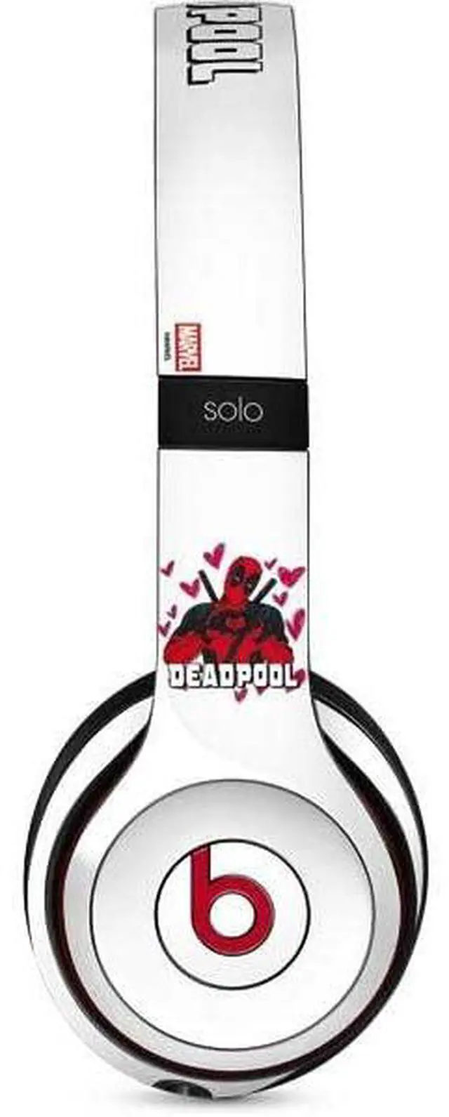 Main image of Decal Audio Skin Compatible with Beats Solo 3 Wireless - Officially Licensed Marvel Deadpool Legacy Deadpool Love Design