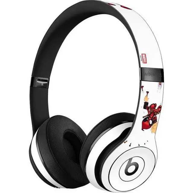 Alt view image 3 of 3 - Decal Audio Skin Compatible with Beats Solo 3 Wireless - Officially Licensed Marvel Deadpool Babypool Shooting Design
