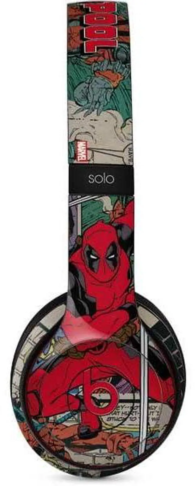 Main image of Decal Audio Skin Compatible with Beats Solo 3 Wireless - Officially Licensed Marvel Deadpool Deadpool Collage Design