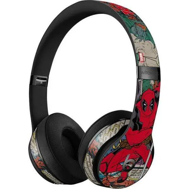 Alt view image 3 of 3 - Decal Audio Skin Compatible with Beats Solo 3 Wireless - Officially Licensed Marvel Deadpool Deadpool Collage Design