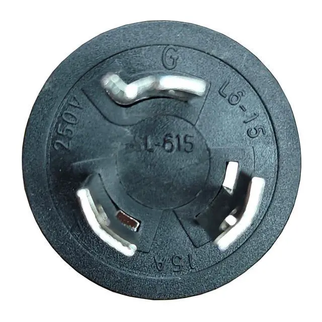 Alt view image 3 of 5 - 67560 Computer Power Cord NEMA L6-15P to IEC C13, 15A, 250V, SJTW 14AWG/3C (6FT)