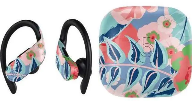 Main image of Decal Audio Skin Compatible with PowerBeats Pro - Pink Spring Flowers Design