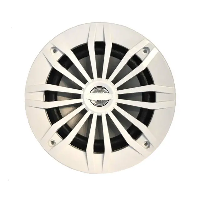 Alt view image 3 of 7 - EnrockMarine 6.5-Inch 2-Way, 180-Watt Marine Loudspeaker Featuring Blue LED Light Flashing with Music (Pair, White)