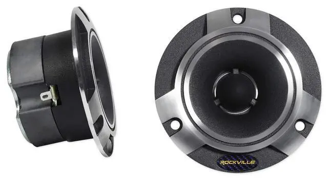 Alt view image 3 of 6 - RT5 2.8" Aluminum Car/Pro Tweeter with Titanium Diaphragm, 6-Pack | 120W Peak / 60W RMS, Kapton Voice Coil, Ferrofluid Cooled, 4 Ohm, 96dB Sensitivity, Shallow Mount, 10oz Magnet