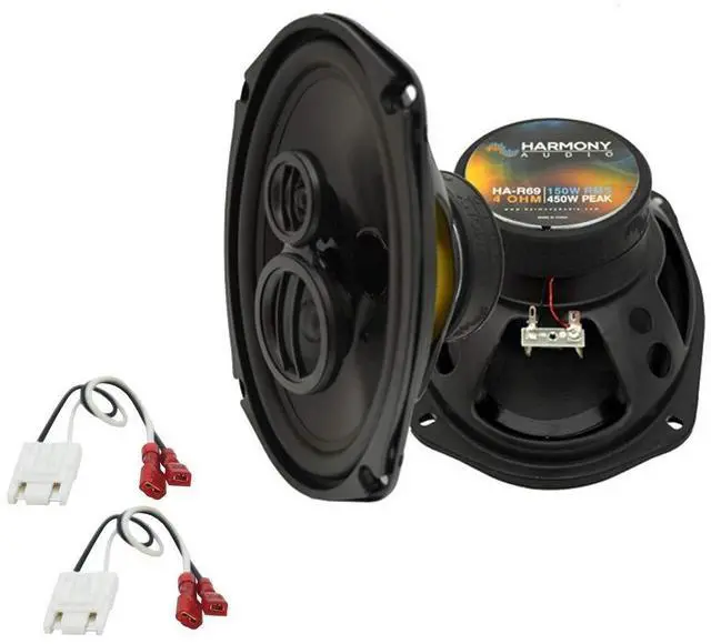 Main image of Fits Oldsmobile Cutlass Calais 1985-1991 Rear Deck Speakers | HA-R69 factory replacement speaker pair, direct plug-in upgrade for stock sound, easy install, restores classic clarity