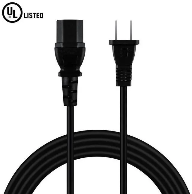 Alt view image 2 of 5 - 2-Prong AC Power Cord Cable Lead Compatible with Polk Audio Model PSW111 PSW125 PSW505 PSW525 Subwoofer