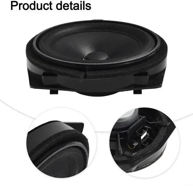 Alt view image 3 of 7 - For Honda Civic Front Door Speaker Assembly ABS Metal Black Silver Compatible With 2006-2007 OEM 39120-SNA-A01 39120-TA0-A01
