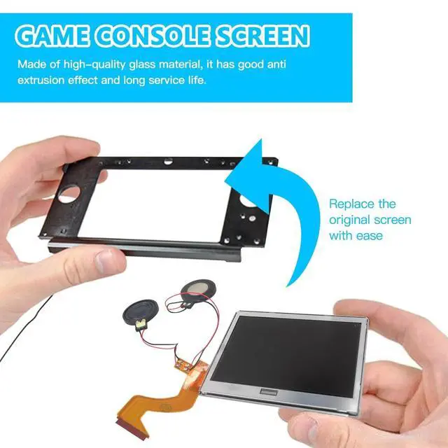 Alt view image 3 of 6 - Top Upper LCD Screen Display Replacement for Nintendo DS Lite With Speakers by