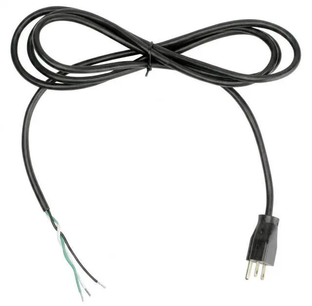 Main image of 110V Power Supply Cord - Heavy-Duty Vinyl Cable (8 foot) | Durable Molded Male Plug, Moisture-Resistant Vinyl Jacket, Versatile Equipment Replacement
