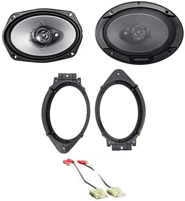 Main image of KFC-6966S 800 Watt 6x9" 3-Way Car Stereo Speakers Bundle With METRA 82-3004 6x9" Speaker Adapter & METRA 72-4500 Speaker Harness Connector comapatible with 1983-Up Jeep Vehicles (3 item)
