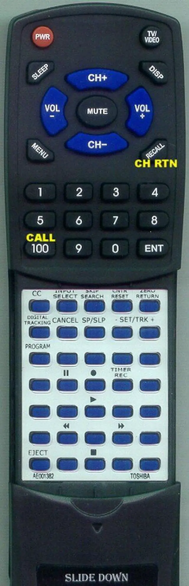 Main image of Replacement Remote Control for Toshiba MV13N2W, VCN2S, VCN2W, AE001382