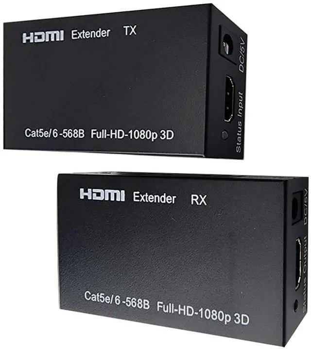 Main image of HDMI Extender Ethernet Cable Power, 1 to Multiple Monitors by Gigabit Ethernet Switch, Full HD 1080P Video Extended 180Ft