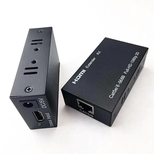 Alt view image 4 of 5 - HDMI Extender Ethernet Cable Power, 1 to Multiple Monitors by Gigabit Ethernet Switch, Full HD 1080P Video Extended 180Ft