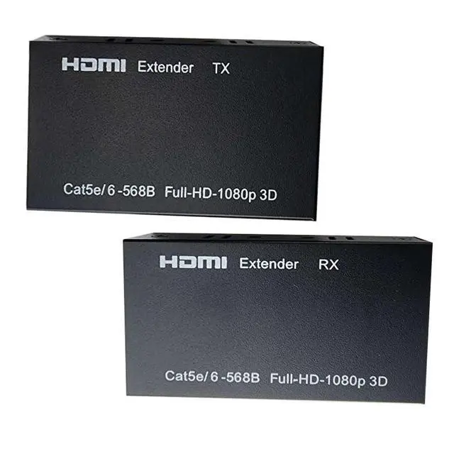 Alt view image 5 of 5 - HDMI Extender Ethernet Cable Power, 1 to Multiple Monitors by Gigabit Ethernet Switch, Full HD 1080P Video Extended 180Ft