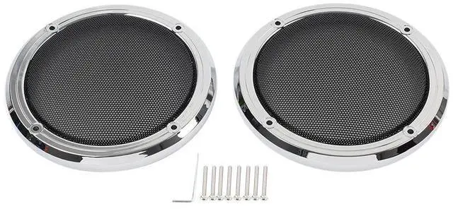 Main image of SIKUAI Motorbike Rear Grill Speaker Mesh Cover Pak 2pcs For FLHTCU/L FLHTCLTC Road Glide Ultra FLHTK/L Electra Tri Glide ABS Chrome Frame + Black Mesh