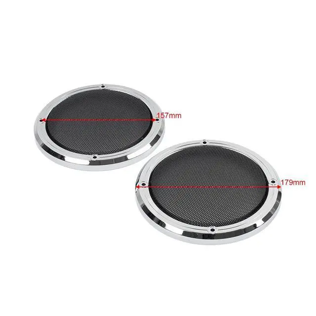 Alt view image 5 of 6 - SIKUAI Motorbike Rear Grill Speaker Mesh Cover Pak 2pcs For FLHTCU/L FLHTCLTC Road Glide Ultra FLHTK/L Electra Tri Glide ABS Chrome Frame + Black Mesh