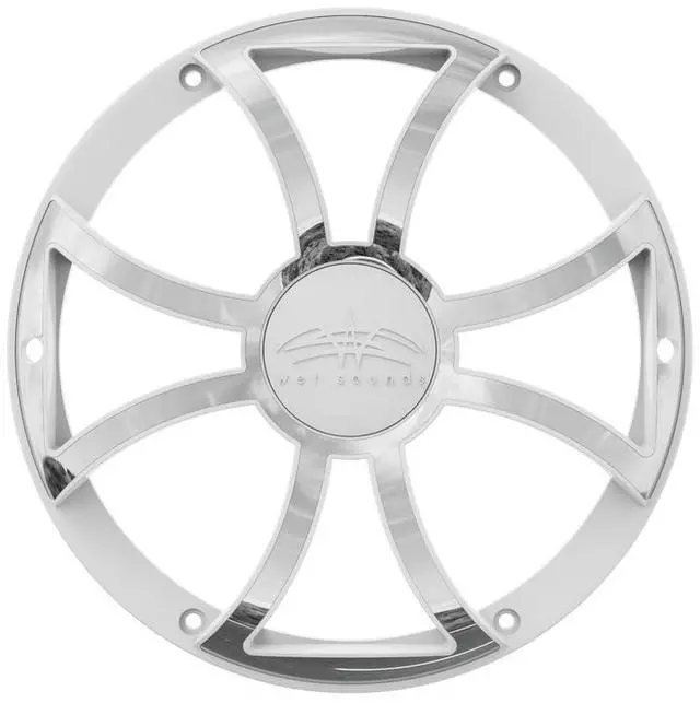 Main image of REVO 10 XS-W-SS Grill White w/Stainless XS Open Style Grill for the REVO 10 Inch Marine Subwoofer