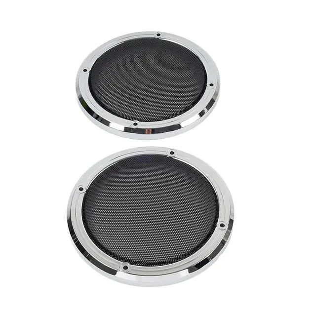 Alt view image 6 of 6 - SIKUAI Motorbike Rear Grill Speaker Mesh Cover Pak 2pcs For FLHTCU/L FLHTCLTC Road Glide Ultra FLHTK/L Electra Tri Glide ABS Chrome Frame + Black Mesh