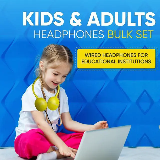 Alt view image 2 of 7 - 30 Pack Bulk Wired On-Ear Rubber Headphones with 3.5mm Connector, Black