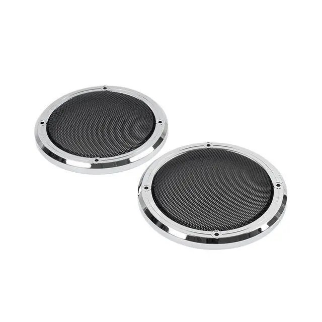 Alt view image 2 of 6 - SIKUAI Motorbike Rear Grill Speaker Mesh Cover Pak 2pcs For FLHTCU/L FLHTCLTC Road Glide Ultra FLHTK/L Electra Tri Glide ABS Chrome Frame + Black Mesh